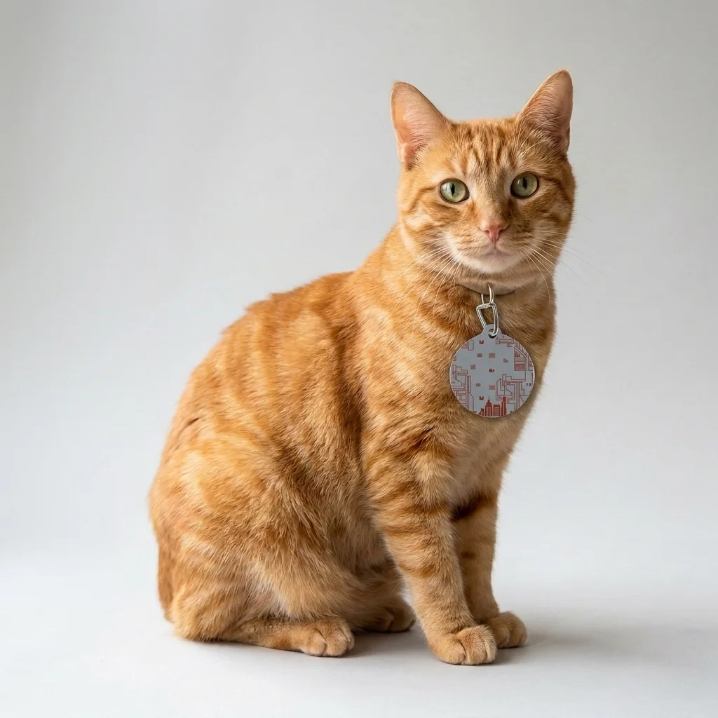 Chicago South Side Blocks Pet Tag — lifestyle view