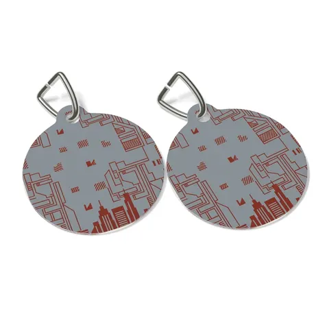 Chicago South Side Blocks Pet Tag — other view