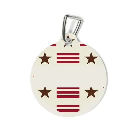 DC Chocolate City Flag Stars Pet Tag — back view