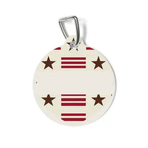 DC Chocolate City Flag Stars Pet Tag — front view