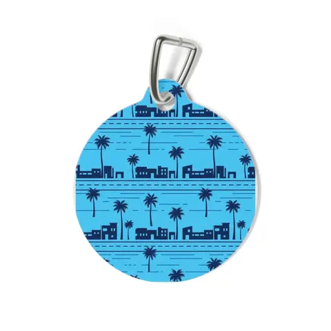 Crenshaw Blue Boulevard Pet Tag — back view