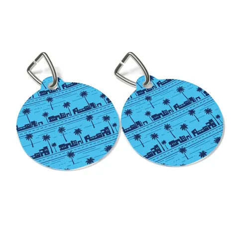 Crenshaw Blue Boulevard Pet Tag — other view