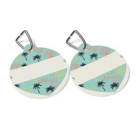 Miami Overtown Pastel Nights Pet Tag — other view