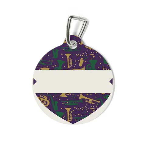 New Orleans Treme Brass Band Pet Tag — back view