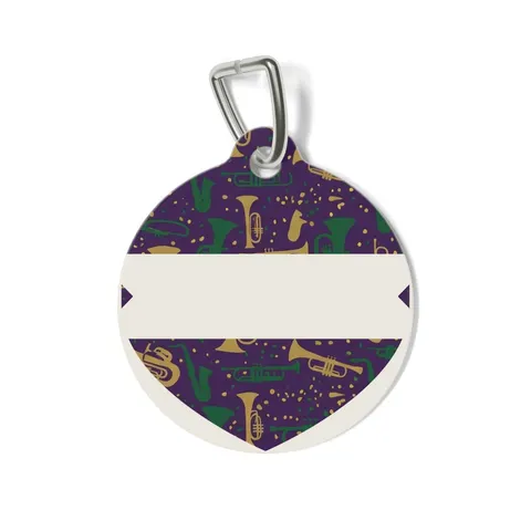 New Orleans Treme Brass Band Pet Tag — front view