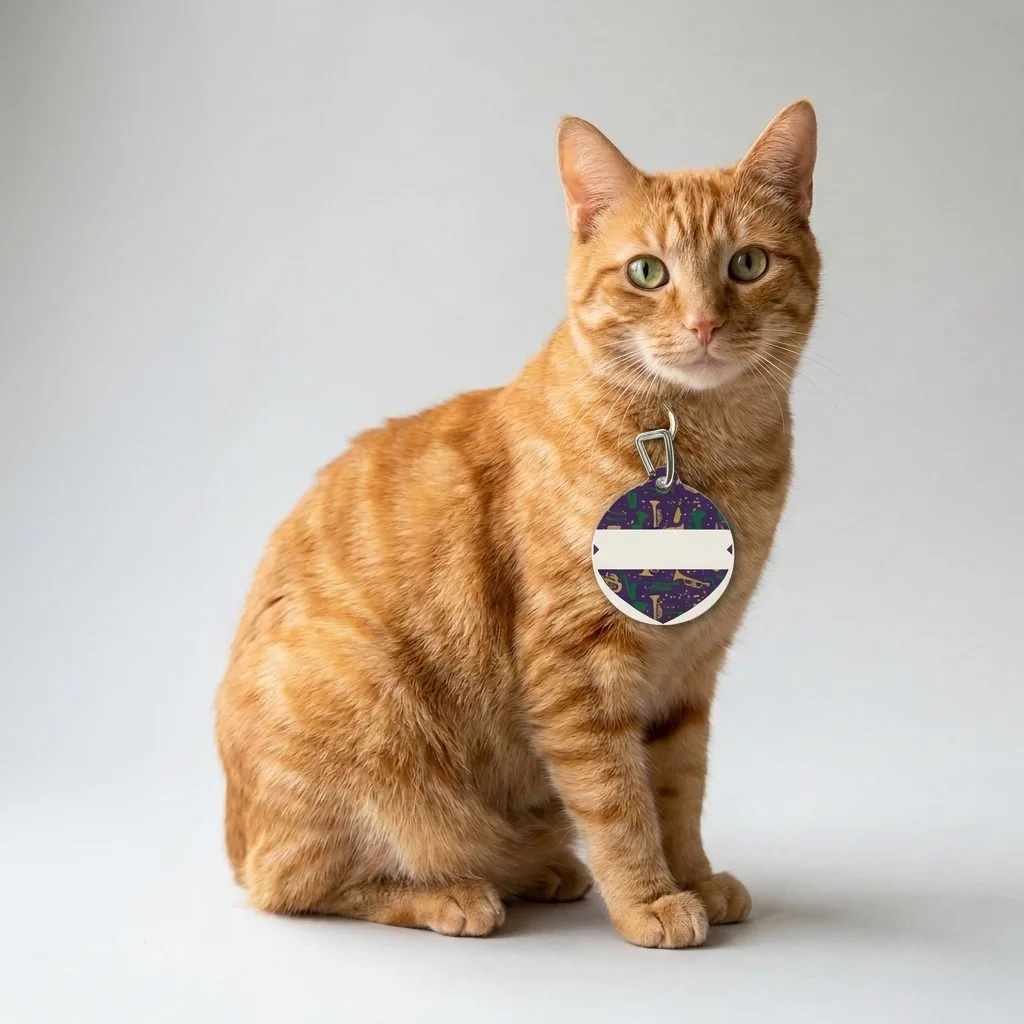 New Orleans Treme Brass Band Pet Tag — lifestyle view