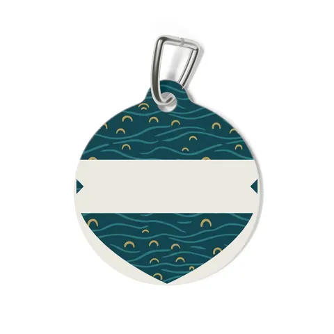 Oakland Lake Merritt Reflections Pet Tag — back view