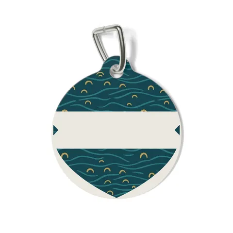 Oakland Lake Merritt Reflections Pet Tag — front view