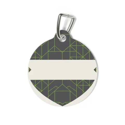 Oakland The Town Grid Pet Tag — back view