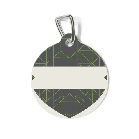 Oakland The Town Grid Pet Tag — front view