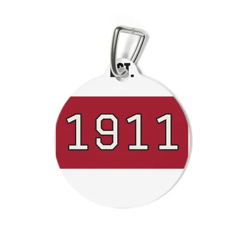 Kappa 1911 Cane Lines Pet Tag — back view
