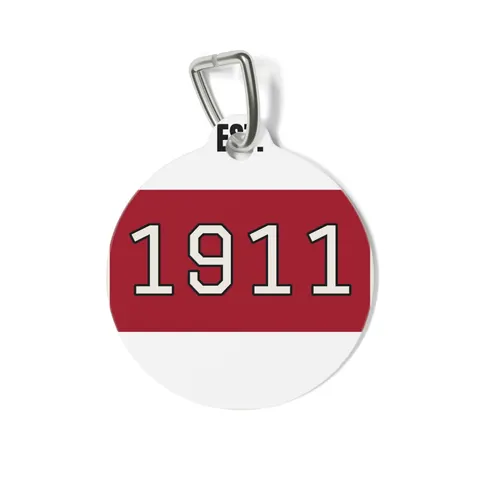 Kappa 1911 Cane Lines Pet Tag — front view