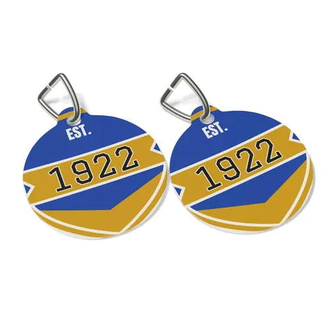 SGRho 1922 Royal Blue & Gold Pet Tag — other view
