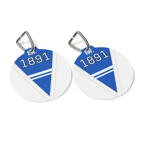 Elizabeth City State 1891 Blue & White Pet Tag — other view