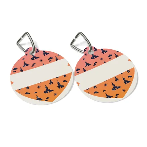 Faith Flag Black Church Sunrise Pet Tag — other view