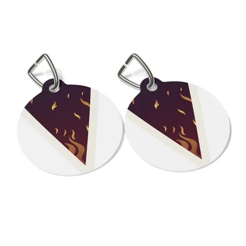 Faith Flag Pentecostal Fire Pet Tag — other view