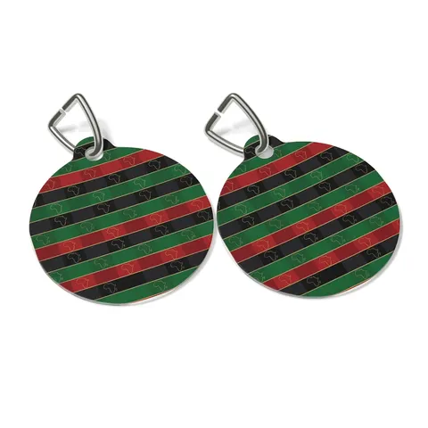 African Diaspora Continent Outline Pet Tag — other view