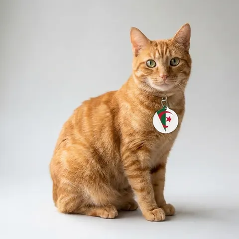 Algeria Green White Red Crescent Pet Tag
