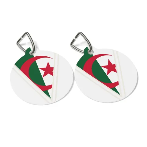 Algeria Green White Red Crescent Pet Tag — other view