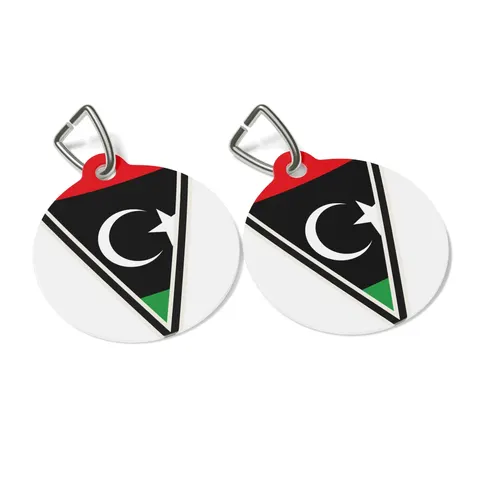 Libya Red Black Green Crescent Pet Tag — other view