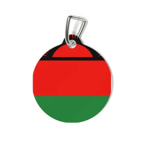 Malawi Rising Sun Pet Tag — back view