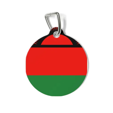Malawi Rising Sun Pet Tag — front view