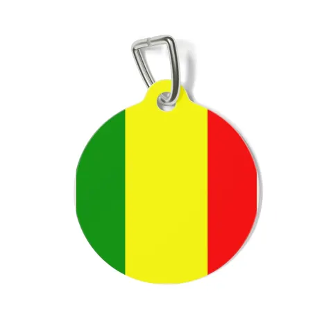 Mali Green Yellow Red Pet Tag — front view