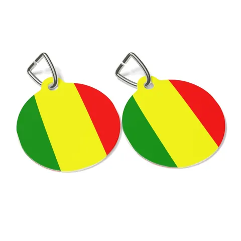 Mali Green Yellow Red Pet Tag — other view