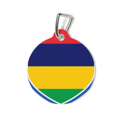 Mauritius Color Bands Pet Tag — back view