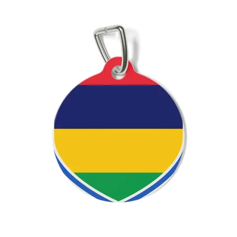 Mauritius Color Bands Pet Tag — front view