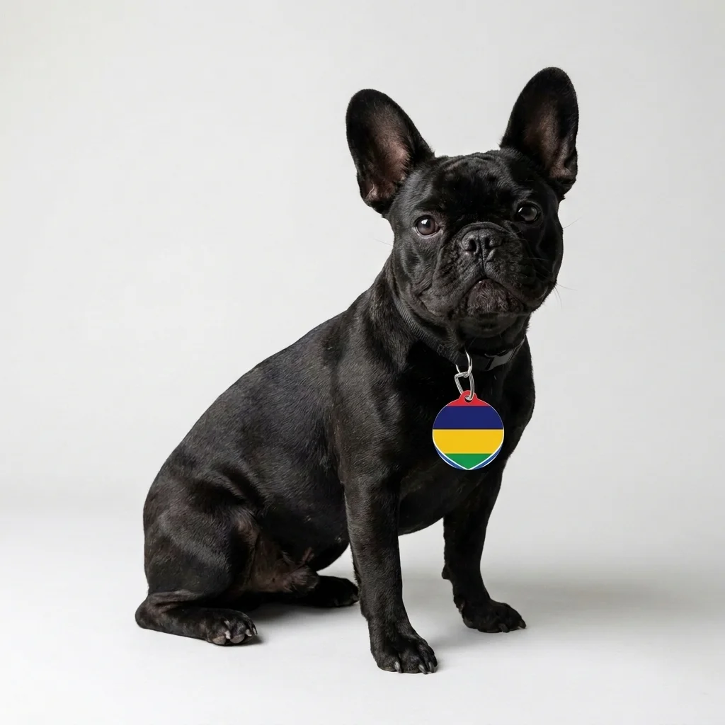 Mauritius Color Bands Pet Tag — lifestyle view