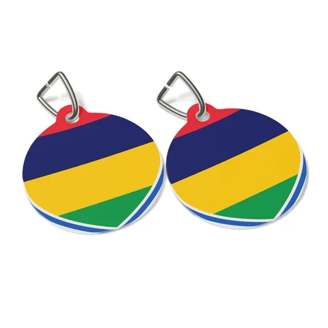 Mauritius Color Bands Pet Tag — other view