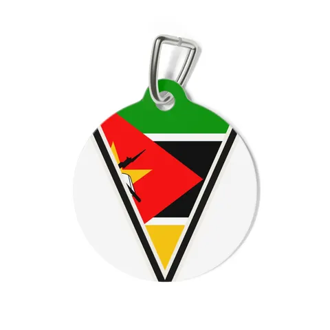 Mozambique Green Black Yellow Pet Tag — back view