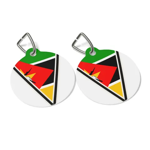 Mozambique Green Black Yellow Pet Tag — other view