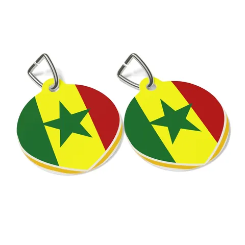 Senegal Green Yellow Red Pet Tag — other view