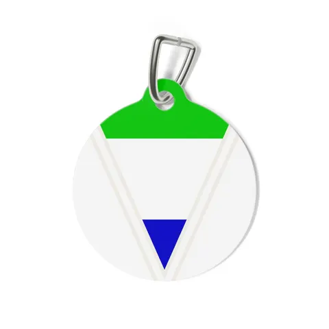 Sierra Leone Green White Blue Pet Tag — back view