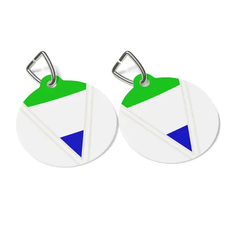 Sierra Leone Green White Blue Pet Tag — other view