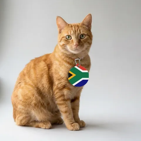South Africa Rainbow Y Pattern Pet Tag