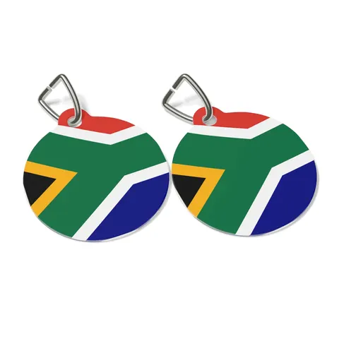 South Africa Rainbow Y Pattern Pet Tag — other view