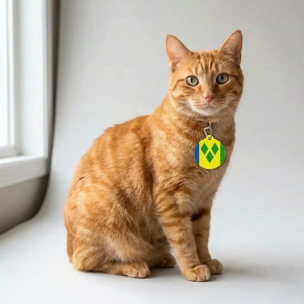 St. Vincent & Grenadines Diamonds Pet Tag — lifestyle view