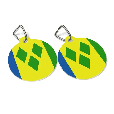 St. Vincent & Grenadines Diamonds Pet Tag — other view