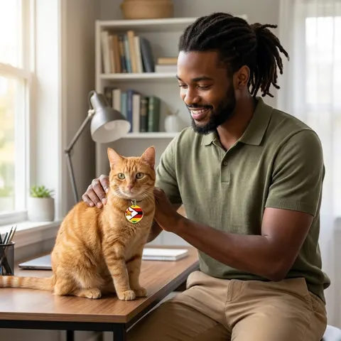 Zimbabwe Stripes & Triangle Pet Tag