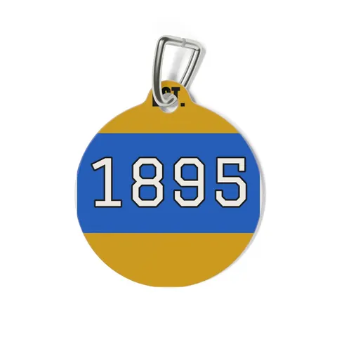 Fort Valley State 1895 Blue & Gold Pet Tag — back view
