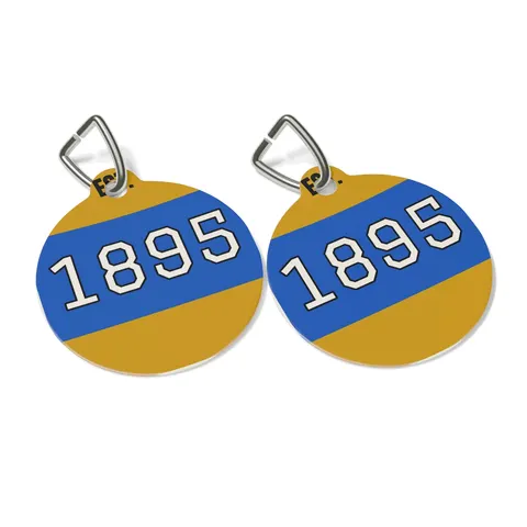 Fort Valley State 1895 Blue & Gold Pet Tag — other view