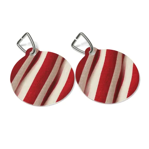 Holiday Candy Cane Twist Pet Tag — other view