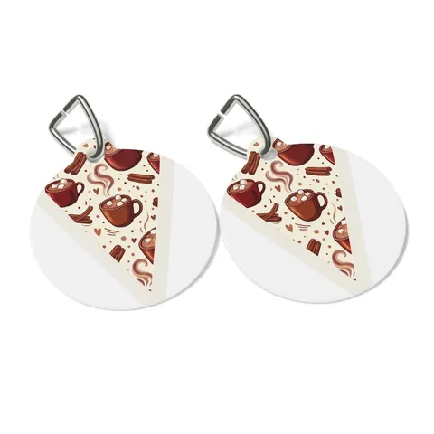 Holiday Hot Cocoa & Marshmallows Pet Tag — other view