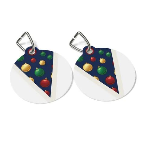 Holiday Glass Ornament Scatter Pet Tag — other view