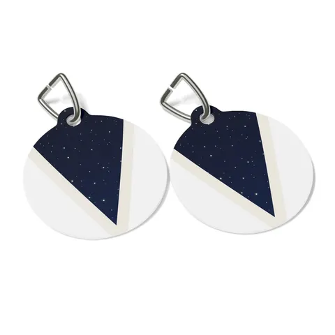 Holiday Starry Winter Night Pet Tag — other view
