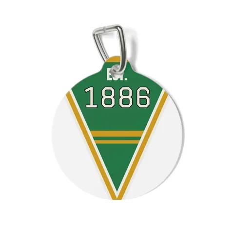 Kentucky State 1886 Green & Gold Pet Tag — front view