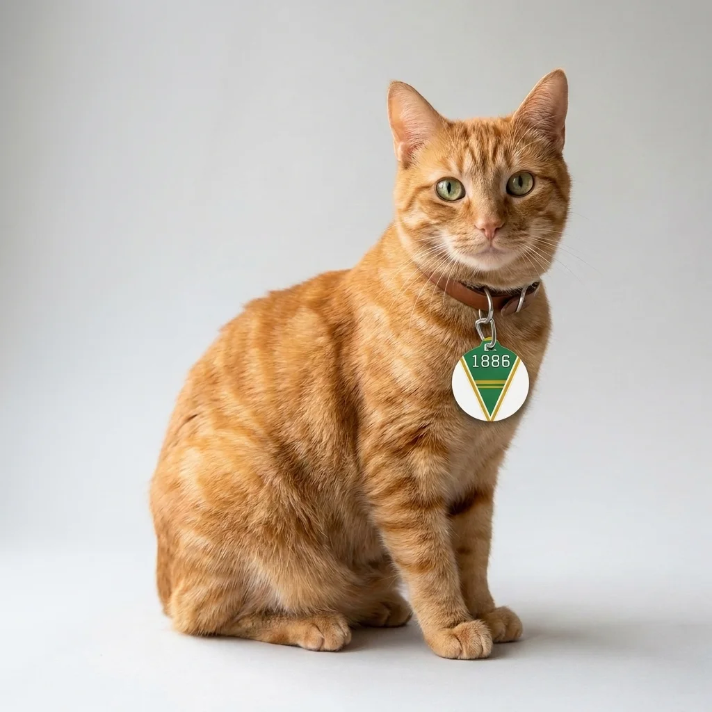 Kentucky State 1886 Green & Gold Pet Tag — lifestyle view